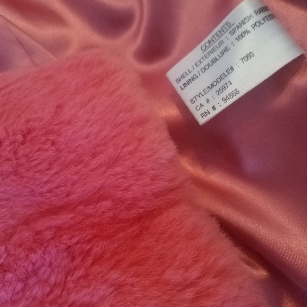 SOLD Vintage Pink Genuine Fur Jacket - Picture 8 of 9